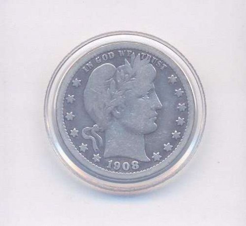 1908 O Barber Quarters