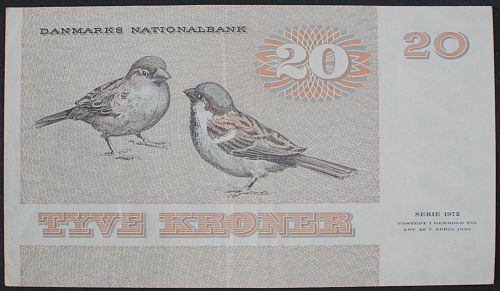 Denmark P49g 20 Kroner VF