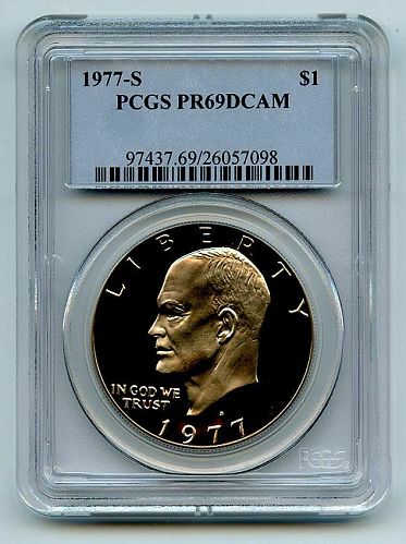 1977 S $1 Ike Eisenhower Dollar Proof PCGS PR69DCAM