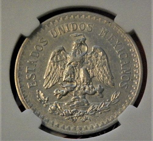 1918-1919 MEXICO UN PESO .800 Silver The King And Queen