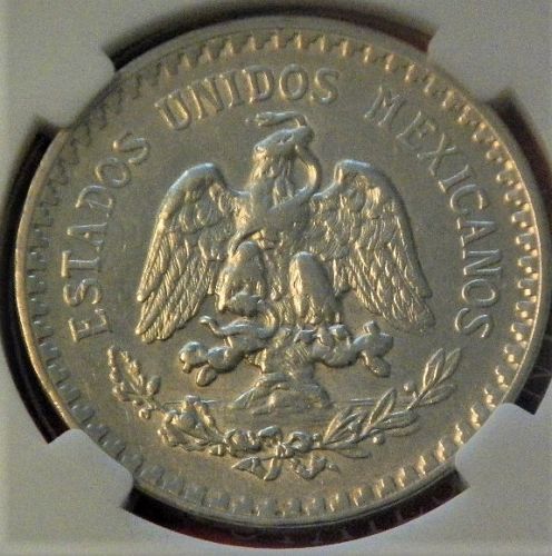 1918-1919 MEXICO UN PESO .800 Silver The King And Queen