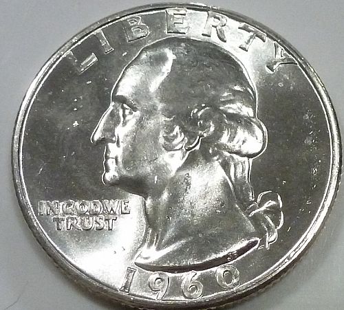 1960-P GEM BRILLIANT UNCIRCULATED Washington Quarter  BU # (100-E)