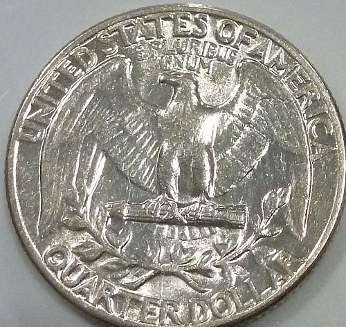 1954-P ABOUT UNCIRCULATED Washington Quarter AU ( 100-J)