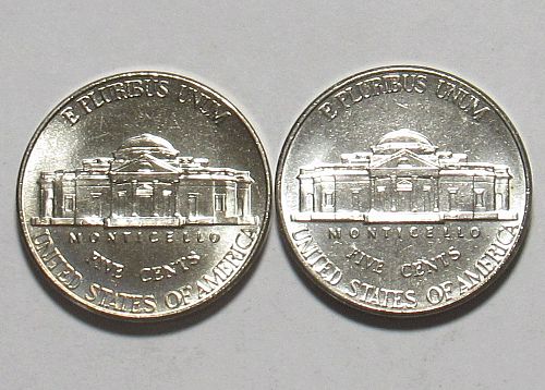 2001 P&D Jefferson Nickels in BU