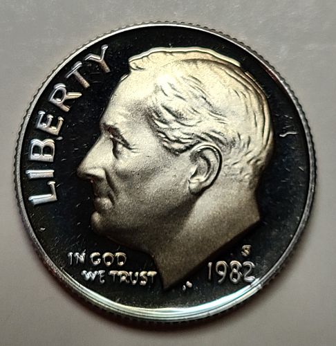 1982-S Roosevelt Dime Proof-65 (GEM) Full Bands