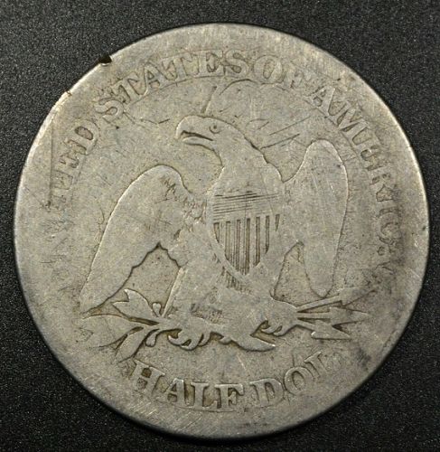 1861 Liberty Seated Half Dollar in Raw Uncertified Condition.