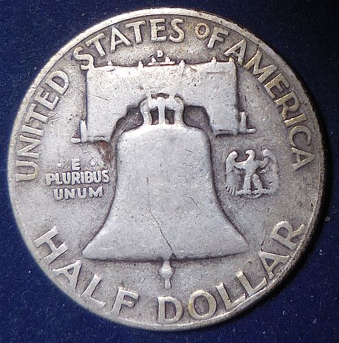 1952-D Franklin Silver Half Dollar