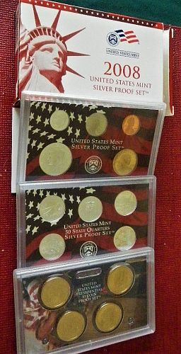 2008-S  US Mint Proof Silver Set. OGP  14 Piece set