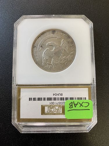 1834 CAPPED BUST HALF DOLLAR PCI XF-45 CERTIFIED SLAB - SILVER HALF - 50C