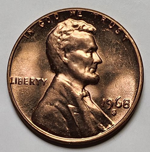 1968-S Lincoln Cent MS-66 (GEM+) RED