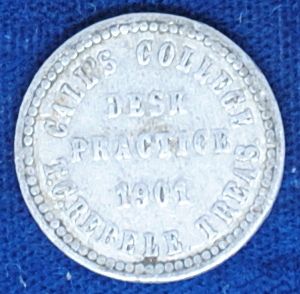 1901 Call's College Desk Practice 10 Cent Token