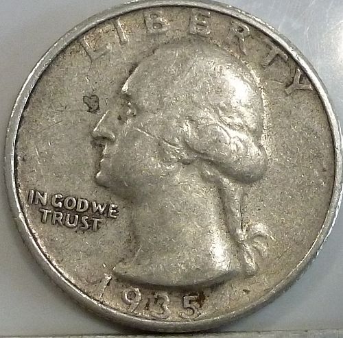 1935-S EXTRA FINE Washington Quarter XF  ( 209)