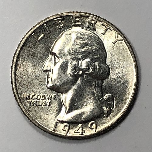1949&nbsp;Washington Silver Quarter BU