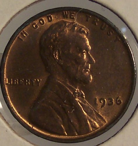 1936 Lincoln Wheat Penny BU #0924