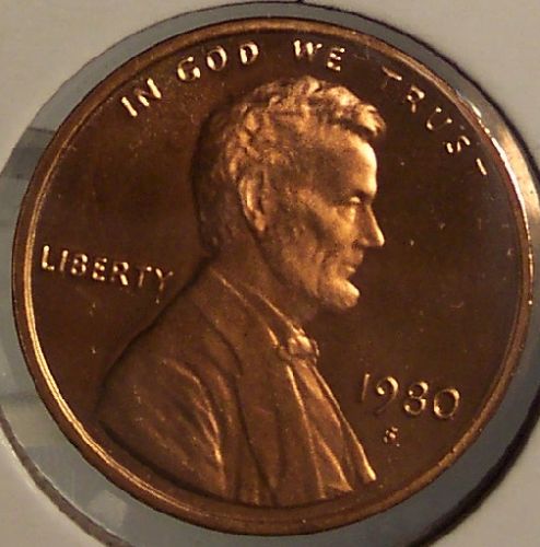 1980-S Deep Cameo Proof Lincoln Memorial Penny #0025