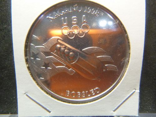 NAGANO 1998 BOBSLED OLYMPIC TEAM GENERAL MILLS SPOONER ALUMINUM COIN