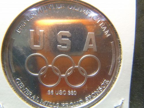 NAGANO 1998 BOBSLED OLYMPIC TEAM GENERAL MILLS SPOONER ALUMINUM COIN