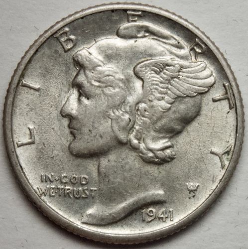 1941 D Mercury Dime #7