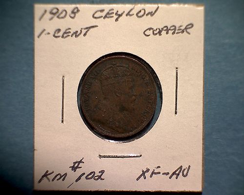 1908 CEYLON ONE CENT