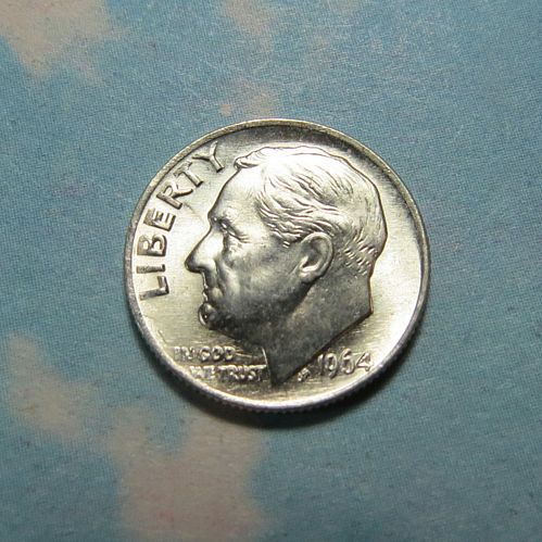 1964 ROOSEVELT DIME ~ 90% SILVER ~ COMBINED SHIPPING ~ LOT B925