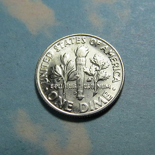 1964-D ROOSEVELT UNCIRCULATED DIME ~ 90% SILVER ~ COMB SHIP ~ LOT B940