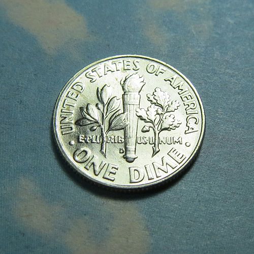 1964-D ROOSEVELT UNCIRCULATED DIME ~ 90% SILVER ~ COMB SHIP ~ LOT B940