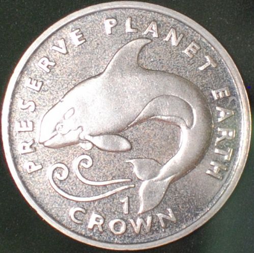 1996 Isle of Man Crown BU Killer Whale