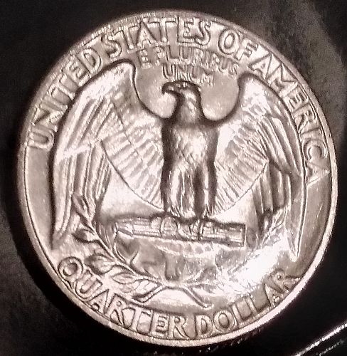 1956-P Washington silver quarter, GEM BU #2501