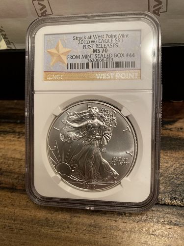 2012 W American Silver Eagle Bullion Coins: First Releases Bullion (No Mint Mark