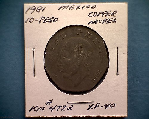 1981 MEXICO TEN PESOS