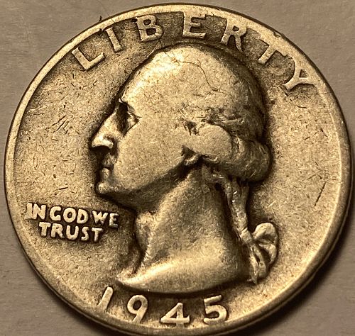 1945 P Washington Quarters