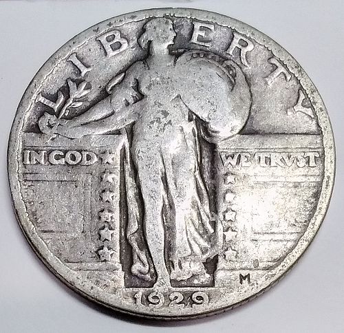 1929 Standing Liberty Quarter, Silver, circulated