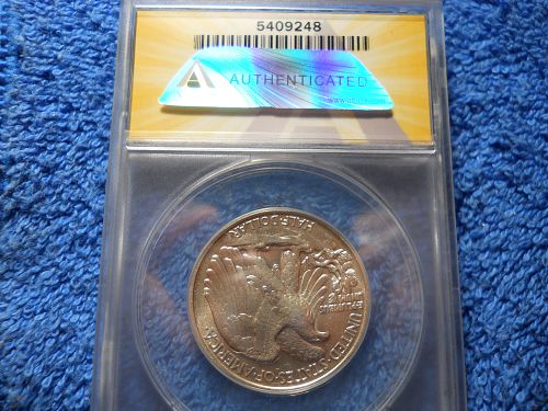 1943 (P) Walking Liberty Half Dollar Grade ANACS AU55.  2