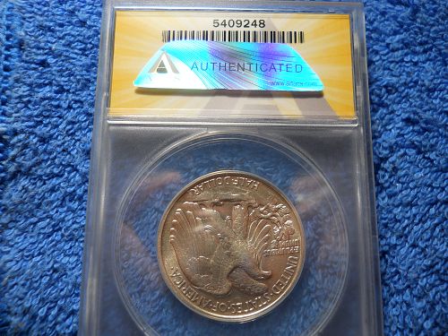 1943 (P) Walking Liberty Half Dollar Grade ANACS AU55.  2