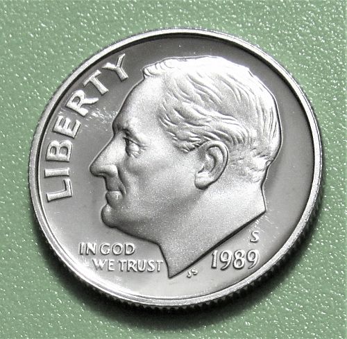 1989-S 10 Cents - Roosevelt Dime