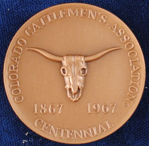 1967 Colorado Cattlemen's Association Centennial Medal