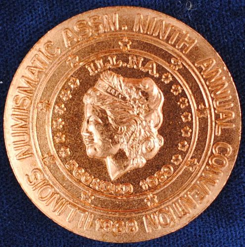 1968 Illinois Numismatic Assn. Ninth Annual Convention Medal