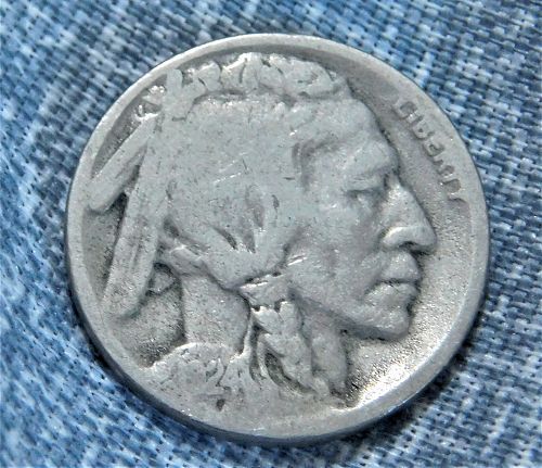 1924 S Buffalo/Indian Head Nickel