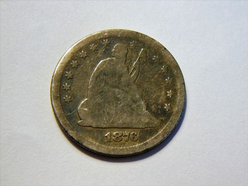 1876-S *Toned* Silver Seated Liberty Quarter