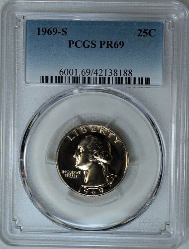 1969 S Washington Quarter ==>Proof<==