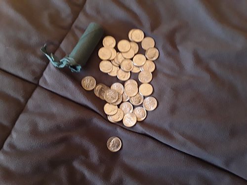 1961-D- ROOSEVELT DIMES ALL MINT STATE BU. GEMS  ORIGINAL. BANK ROLL