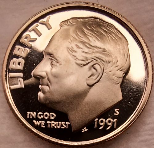 1991 S Roosevelt Dime