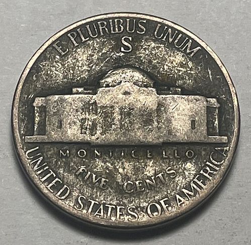 1943 S Jefferson Nickels Wartime Composition 4731