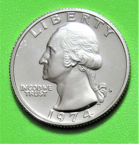 1974-S 25 Cents - Washington Quarter - Uncirculated - Cameo Proof