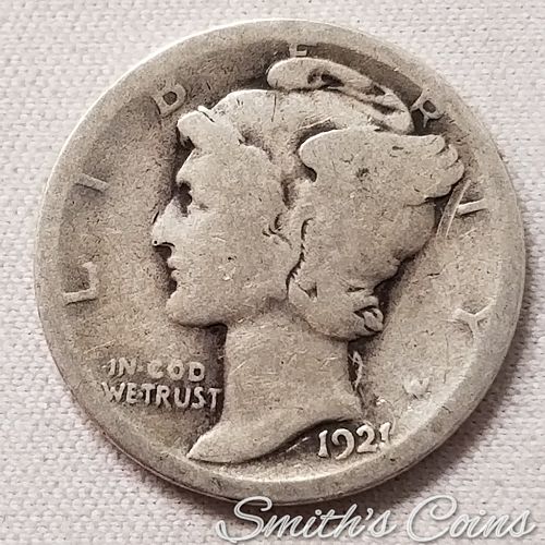 1921 ~ Mercury Dime ~ Good