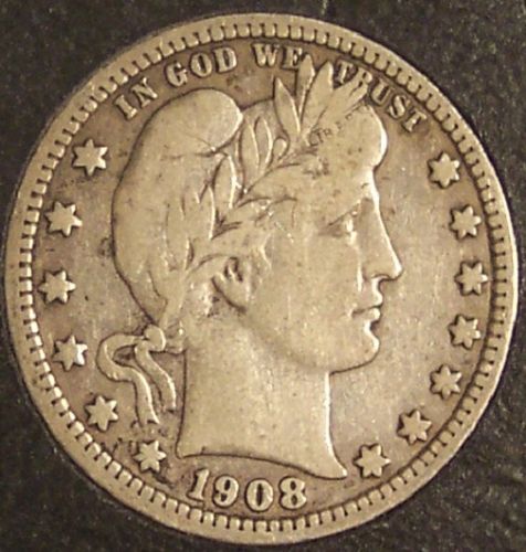 1908-D Barber Quarter F #0156