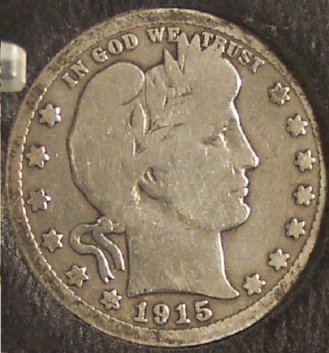 1915-S Barber Silver Quarter G+ Low Mintage #0240