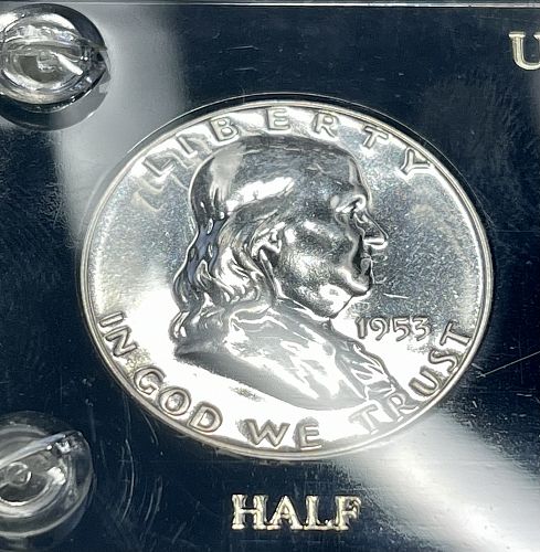 1953-P High Grade Scarce US Proof Mint Set • Encapsulated Capital Holder •