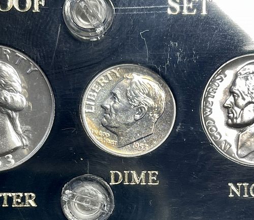 1953-P High Grade Scarce US Proof Mint Set • Encapsulated Capital Holder •