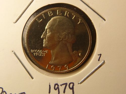 1979 S Washington Quarters: Type 1 - Filled S